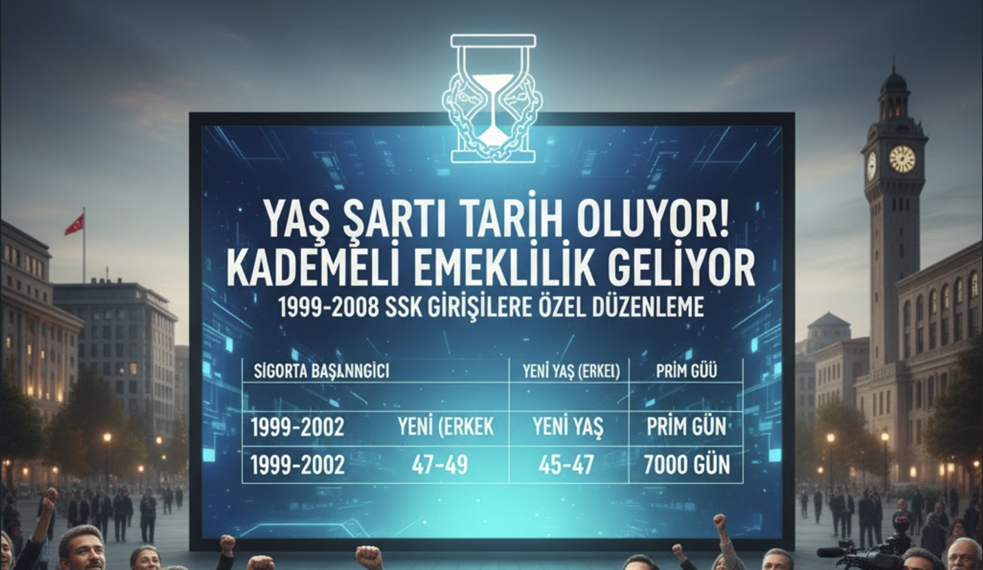 Yaş Şartı Tarih Oluyor! 1999-2008 Girişlilere Özel Kademeli Emeklilik Düzenlemesi Hazırlanıyor